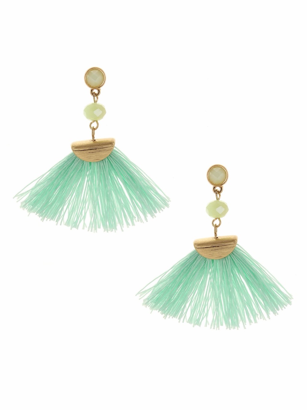 Mango Beach Fan Crystal Drop Earrings